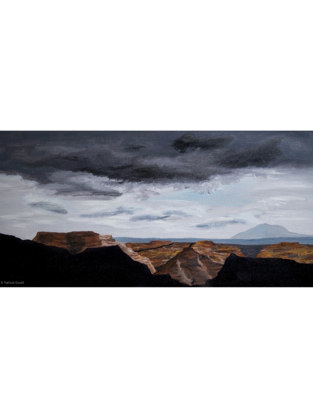 STORM APPROACHING THE NORTH RIM - original acrylic painting on canvas